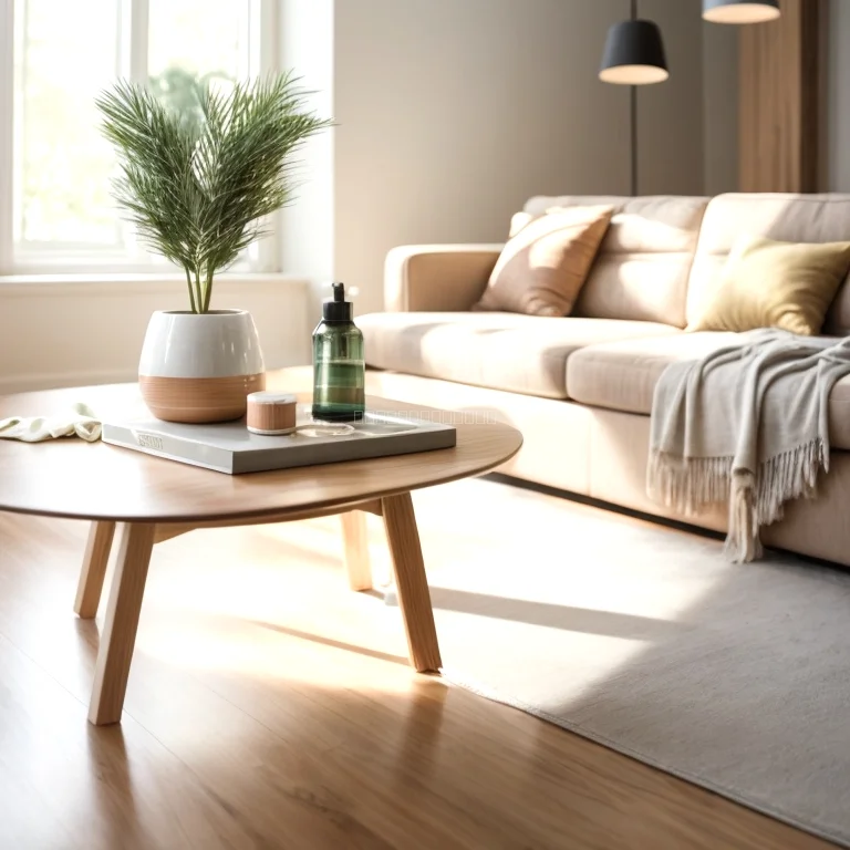 バスルームの床を清潔に保つ様子